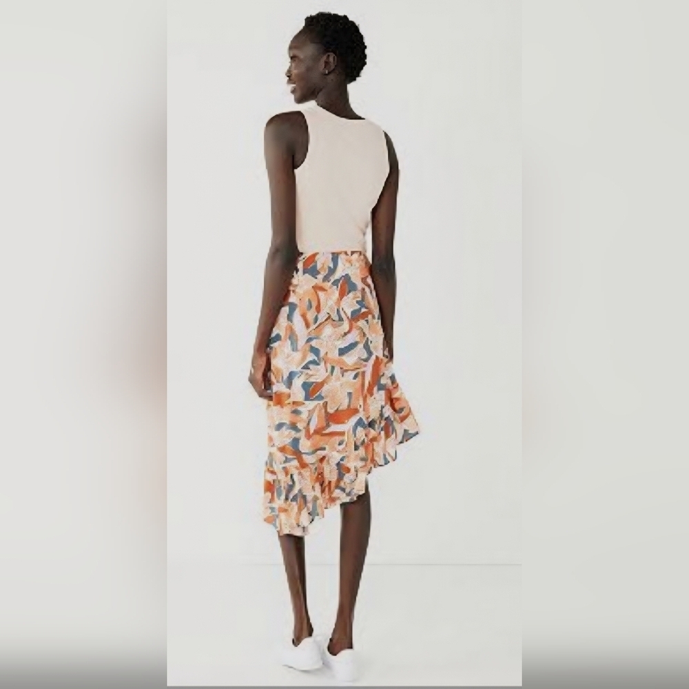Nine West Multicolor Asymetrical A-Line Skirt